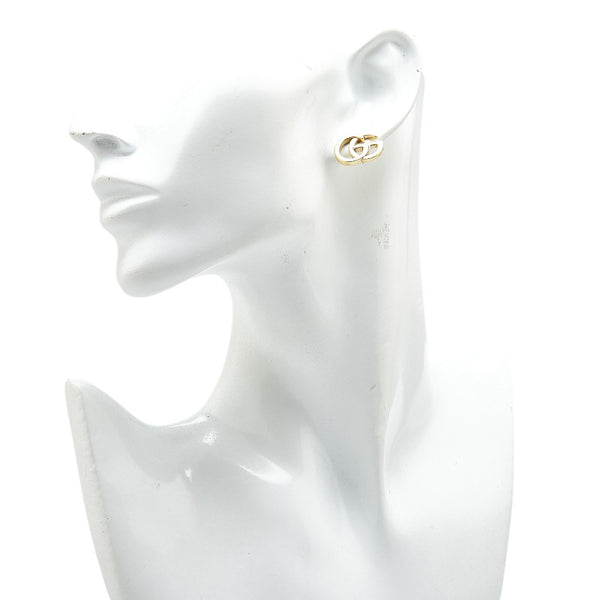 グッチ GGロゴ スタッド ピアス ゴールド メッキ レディース GUCCI 【中古】