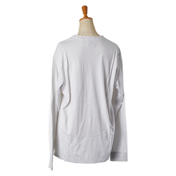 バーバリー TBロゴ 長袖Tシャツ ロンT サイズ:S ホワイト コットン メンズ BURBERRY 【中古】
