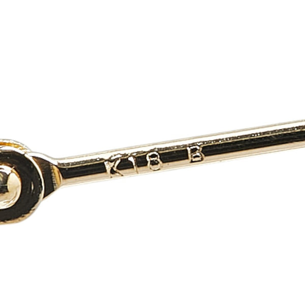 K18YG イエローゴールド フープ ピアス レディース 【中古】