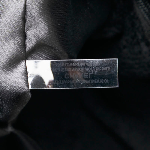 シャネル ノベルティ ココマーク 斜め掛け ショルダーバッグ ブラック ホワイト パイル レディース CHANEL 【中古】