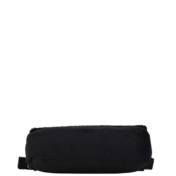 シャネル ノベルティ ココマーク 斜め掛け ショルダーバッグ ブラック ホワイト パイル レディース CHANEL 【中古】