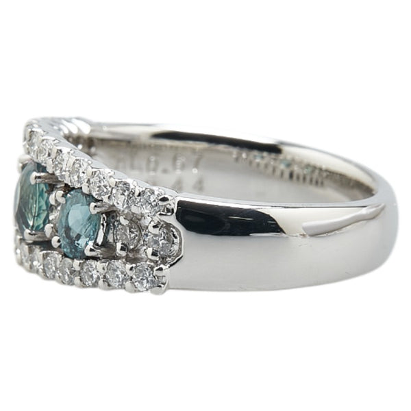 Pt900 プラチナ アレキサンドライト0.67ct ダイヤ0.44ct リング 指輪 レディース 11号 【中古】
