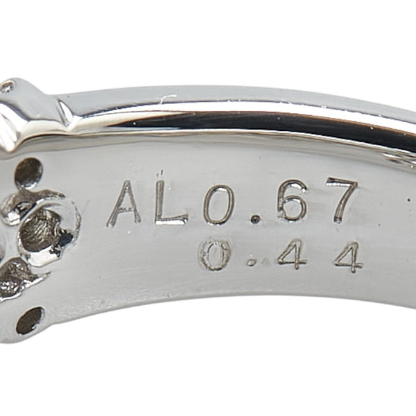 Pt900 プラチナ アレキサンドライト0.67ct ダイヤ0.44ct リング 指輪 レディース 11号 【中古】