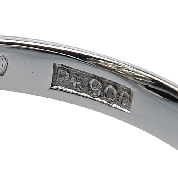 Pt900 プラチナ ダイヤ0.53ct ダイヤ0.50ct ハート モチーフ リング 指輪 レディース 11号 【中古】