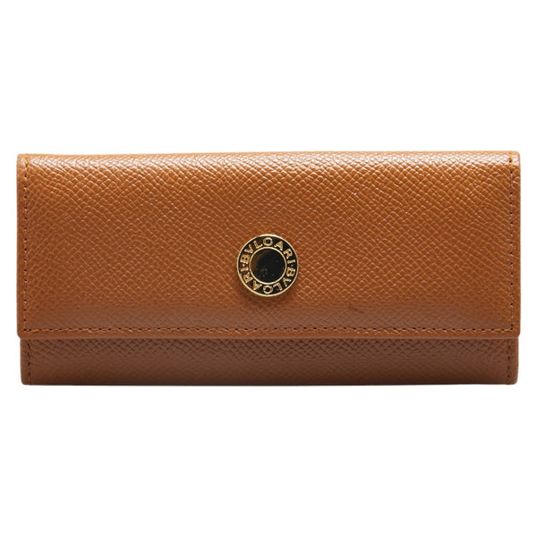 ブルガリ ブルガリブルガリ ロング 6連 キーケース ブラウン レザー レディース BVLGARI 【中古】