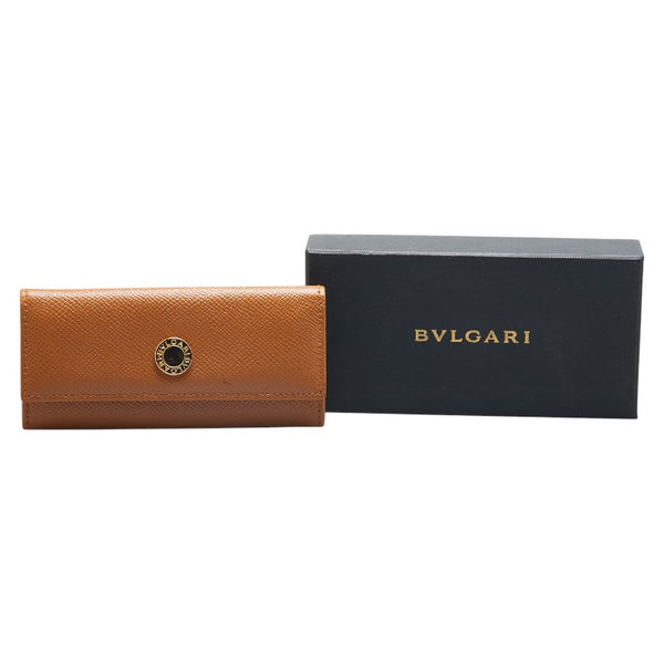 ブルガリ ブルガリブルガリ ロング 6連 キーケース ブラウン レザー レディース BVLGARI 【中古】