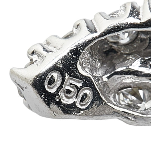 K14WG ホワイトゴールド ダイヤ1.00ct ピアス レディース 【中古】