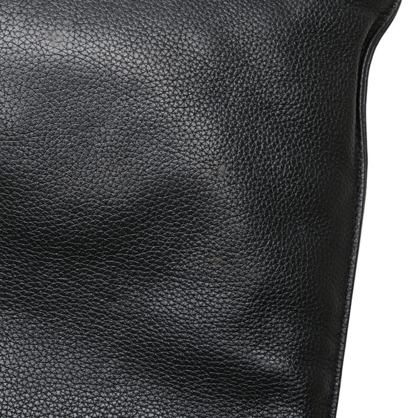 ロエベ アナグラム スタッズ ハンドバッグ ブラック レザー レディース LOEWE 【中古】