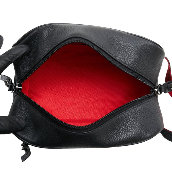 クリスチャンルブタン スタッズ ハンドバッグ セカンドバッグ ブラック レッド レザー レディース Christian Louboutin 【中古】