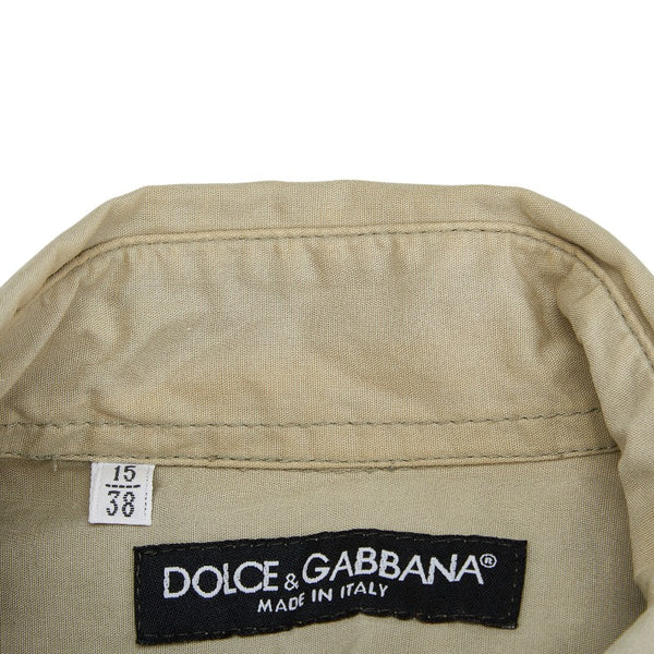 ドルチェアンドガッバーナ ワッペン シャツ 半袖 サイズ：15/38 カーキ コットン レディース DOLCE&GABBANA 【中古】