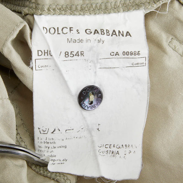 ドルチェアンドガッバーナ ワッペン シャツ 半袖 サイズ：15/38 カーキ コットン レディース DOLCE&GABBANA 【中古】