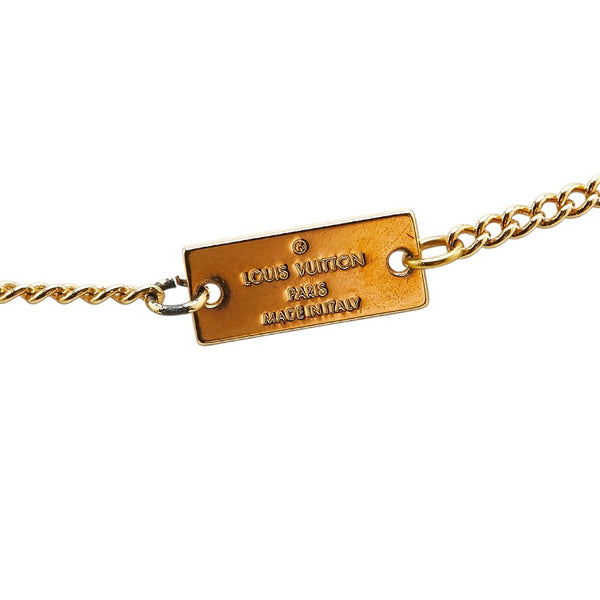 ルイ ヴィトン モノグラム LVシグネチャー ネックレス M80189 ゴールド メッキ レディース LOUIS VUITTON 【中古】