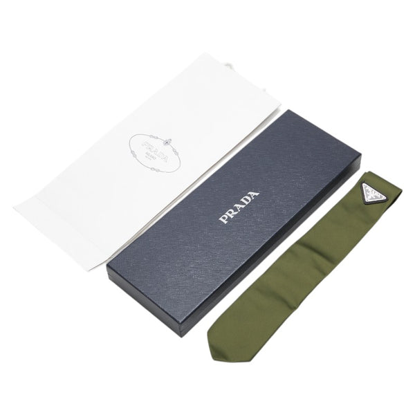 プラダ Re-Nylon ギャバジン ネクタイ UCR77 カーキ ナイロン メンズ PRADA 【中古】