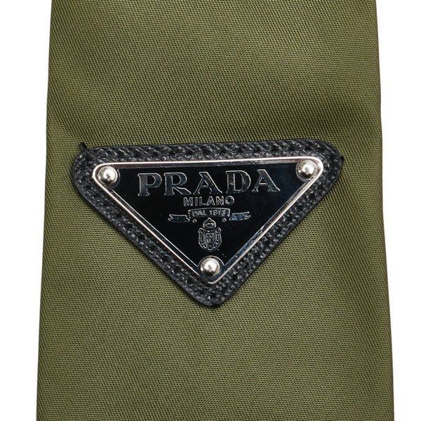 プラダ Re-Nylon ギャバジン ネクタイ UCR77 カーキ ナイロン メンズ PRADA 【中古】