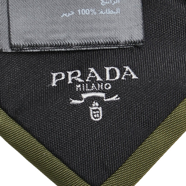 プラダ Re-Nylon ギャバジン ネクタイ UCR77 カーキ ナイロン メンズ PRADA 【中古】