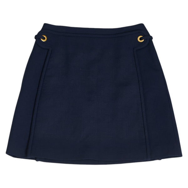 トリーバーチ スカート サイズ：4 ネイビー ポリエステル ウール レディース Tory Burch 【中古】