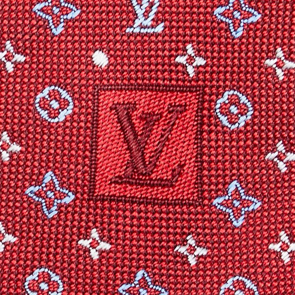 ルイ ヴィトン クラヴァット モノグラムハーロー ネクタイ M76847 レッド マルチカラー シルク メンズ LOUIS VUITTON 【中古】