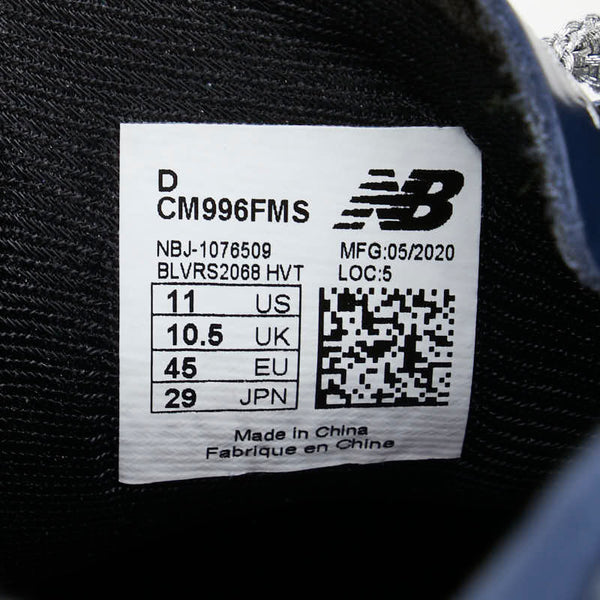 ニューバランス × FRANCK MULLER フランクミュラー 996 スニーカー 表記サイズ：29cm CM996FMS シルバー ネイビー レザー メンズ NEW BALANCE 【中古】