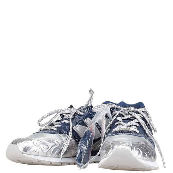ニューバランス × FRANCK MULLER フランクミュラー 996 スニーカー 表記サイズ：29cm CM996FMS シルバー ネイビー レザー メンズ NEW BALANCE 【中古】