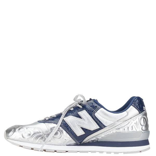 ニューバランス × FRANCK MULLER フランクミュラー 996 スニーカー 表記サイズ：29cm CM996FMS シルバー ネイビー レザー メンズ NEW BALANCE 【中古】