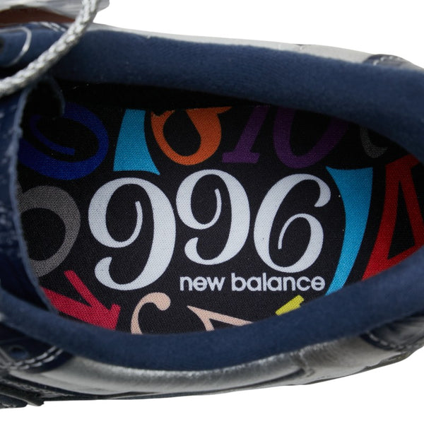 ニューバランス × FRANCK MULLER フランクミュラー 996 スニーカー 表記サイズ：29cm CM996FMS シルバー ネイビー レザー メンズ NEW BALANCE 【中古】