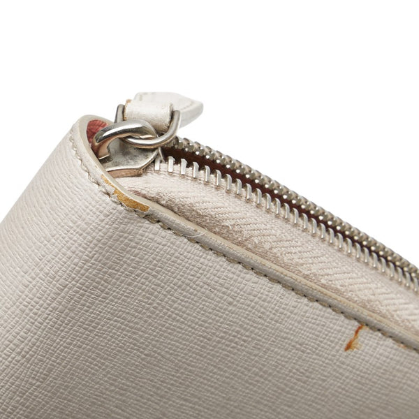 フェンディ モンスター 長財布 グレー ピンク レッド レザー レディース FENDI 【中古】