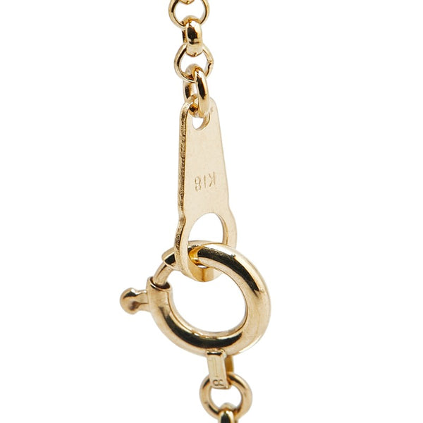 K18YG イエローゴールド ルビー0.46ct ダイヤ0.32ct ペンダントネックレス レディース 【中古】
