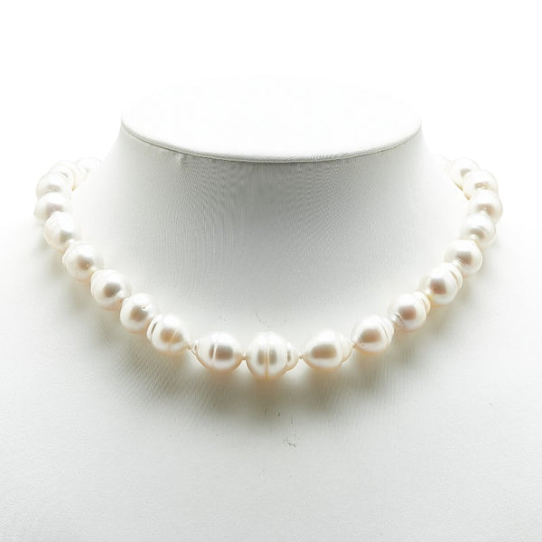Silver 白蝶真珠約10.5～15mm バロックパール ネックレス レディース 【中古】