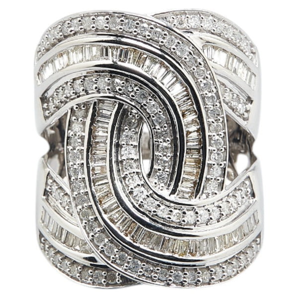 K18WG ホワイトゴールド ダイヤ1.10ct リング 指輪 レディース 11号 【中古】