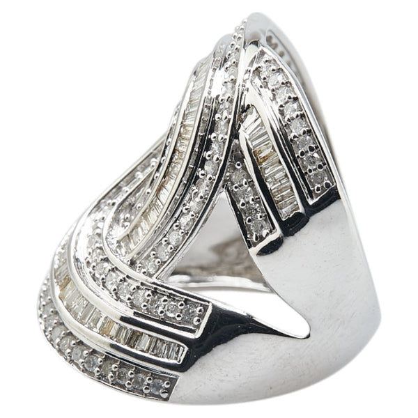 K18WG ホワイトゴールド ダイヤ1.10ct リング 指輪 レディース 11号 【中古】