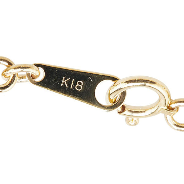 K18YG イエローゴールド 月 星 ハート モチーフ チャーム ブレスレット レディース 【中古】