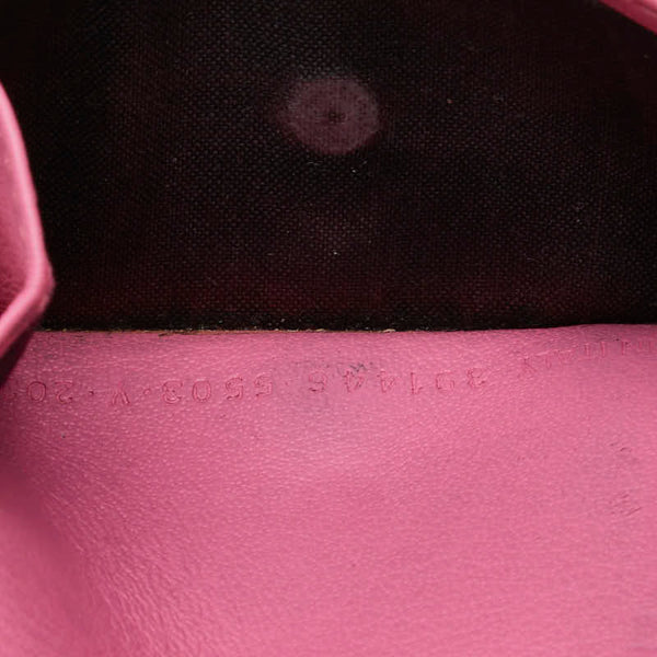 バレンシアガ ペーパーミニ 三つ折り財布 391446 ピンク レザー レディース BALENCIAGA 【中古】