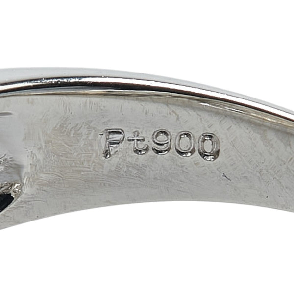 Pt900 プラチナ イエローダイヤ0.299ct ダイヤ0.37ct フラワー 花 モチーフ リング 指輪 レディース 15.5号 【中古】
