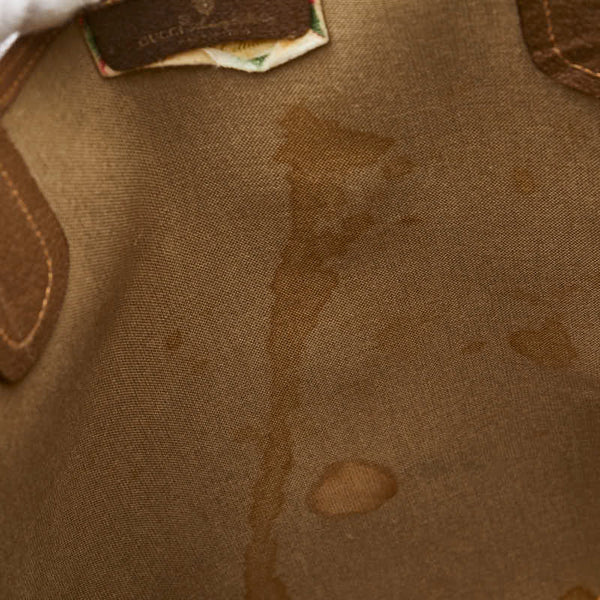 グッチ オールドグッチ　シェリーライン ハンドバッグ トートバッグ 40 02 003 ベージュ PVC レザー レディース GUCCI 【中古】