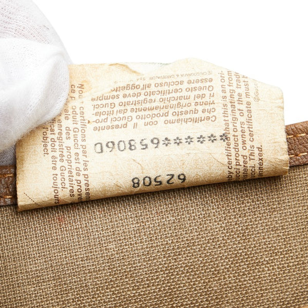 グッチ オールドグッチ　シェリーライン ハンドバッグ トートバッグ 40 02 003 ベージュ PVC レザー レディース GUCCI 【中古】