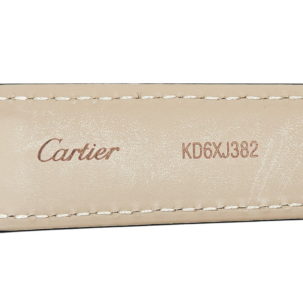 カルティエ 腕時計用 替えベルト 替えバンド ブラック レザー レディース CARTIER 【中古】