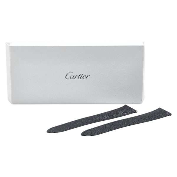 カルティエ 腕時計用 替えベルト 替えバンド ブラック レザー レディース CARTIER 【中古】