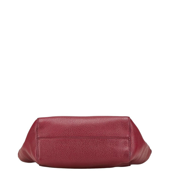 グッチ スウィング ハンドバッグ ショルダーバッグ 2WAY 368827 パープル レザー レディース GUCCI 【中古】