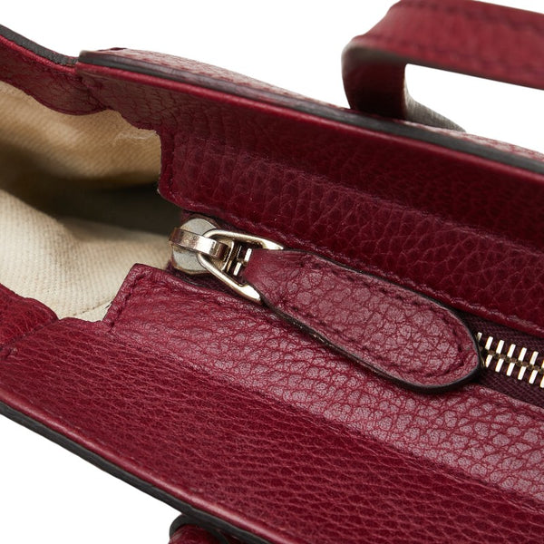 グッチ スウィング ハンドバッグ ショルダーバッグ 2WAY 368827 パープル レザー レディース GUCCI 【中古】