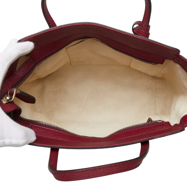 グッチ スウィング ハンドバッグ ショルダーバッグ 2WAY 368827 パープル レザー レディース GUCCI 【中古】