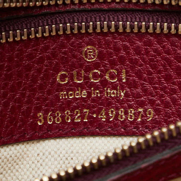 グッチ スウィング ハンドバッグ ショルダーバッグ 2WAY 368827 パープル レザー レディース GUCCI 【中古】