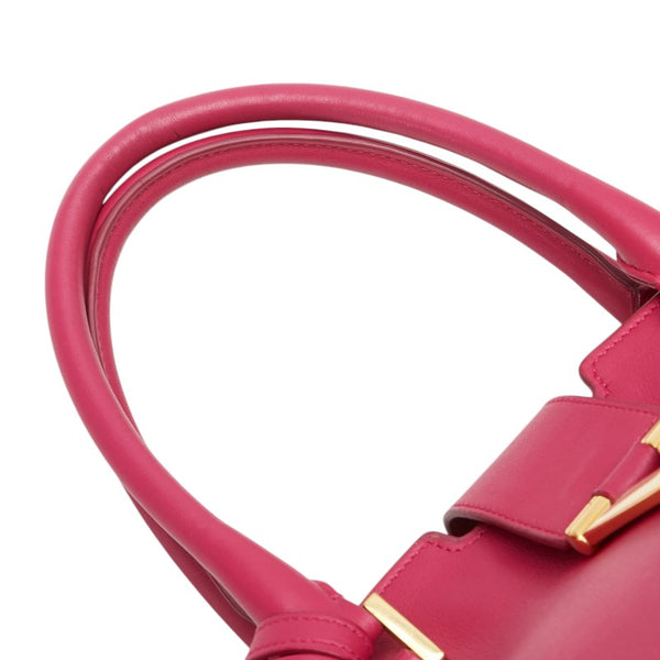 サンローラン プチカバス Yライン ハンドバッグ 311210 ピンク レザー レディース SAINT LAURENT 【中古】