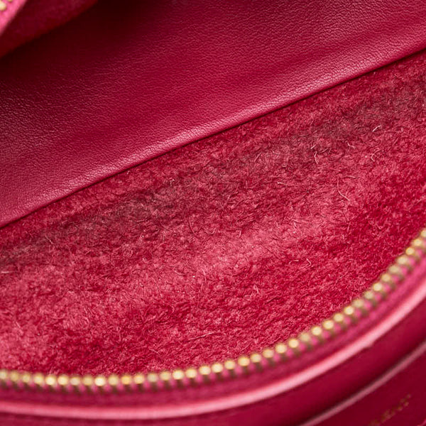 サンローラン プチカバス Yライン ハンドバッグ 311210 ピンク レザー レディース SAINT LAURENT 【中古】