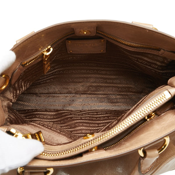 プラダ ハンドバッグ ショルダーバッグ 2WAY BN2323 ベージュ レザー レディース PRADA 【中古】