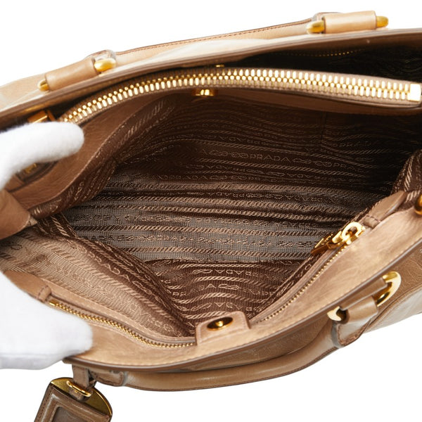 プラダ ハンドバッグ ショルダーバッグ 2WAY BN2323 ベージュ レザー レディース PRADA 【中古】
