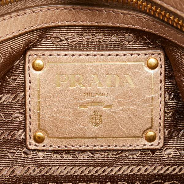 プラダ ハンドバッグ ショルダーバッグ 2WAY BN2323 ベージュ レザー レディース PRADA 【中古】