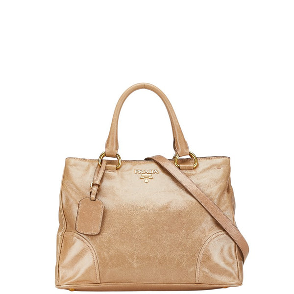 プラダ ハンドバッグ ショルダーバッグ 2WAY BN2323 ベージュ レザー レディース PRADA 【中古】
