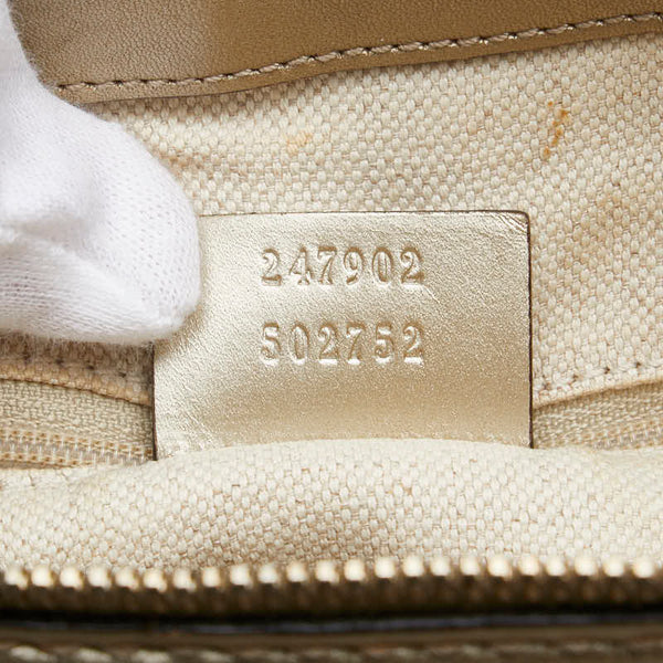 グッチ GGキャンバス スーキー ハンドバッグ ショルダーバッグ 2WAY 247902 ブラウン ゴールド キャンバス レザー レディース GUCCI 【中古】