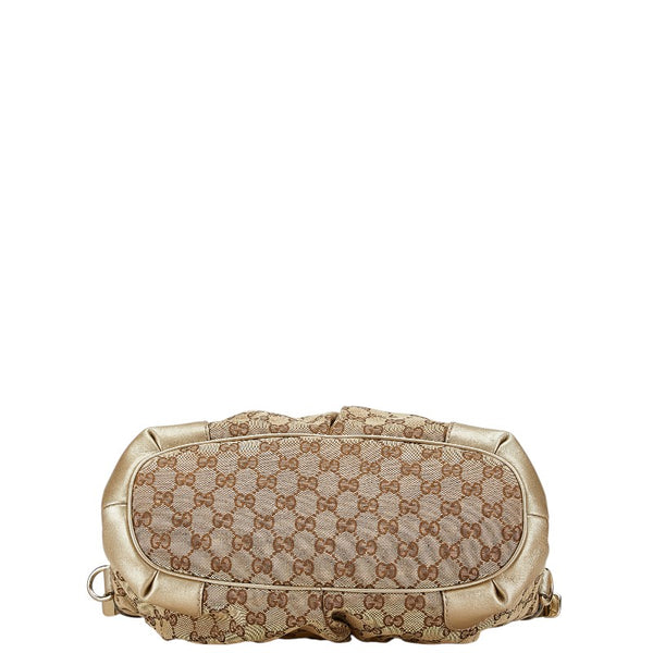 グッチ GGキャンバス スーキー ハンドバッグ ショルダーバッグ 2WAY 247902 ブラウン ゴールド キャンバス レザー レディース GUCCI 【中古】