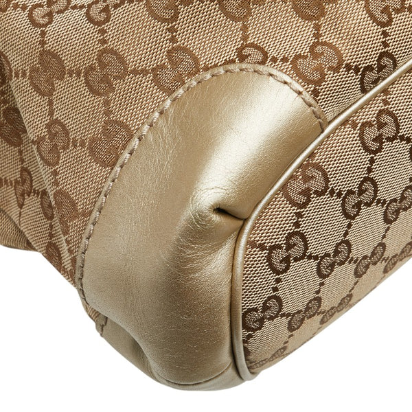 グッチ GGキャンバス スーキー ハンドバッグ ショルダーバッグ 2WAY 247902 ブラウン ゴールド キャンバス レザー レディース GUCCI 【中古】